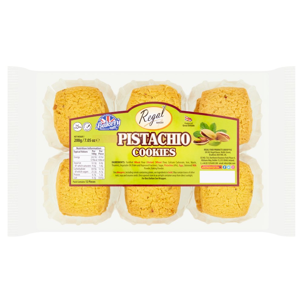 Regal BAKERY 12 Pistachio Cookies 12pk × 8