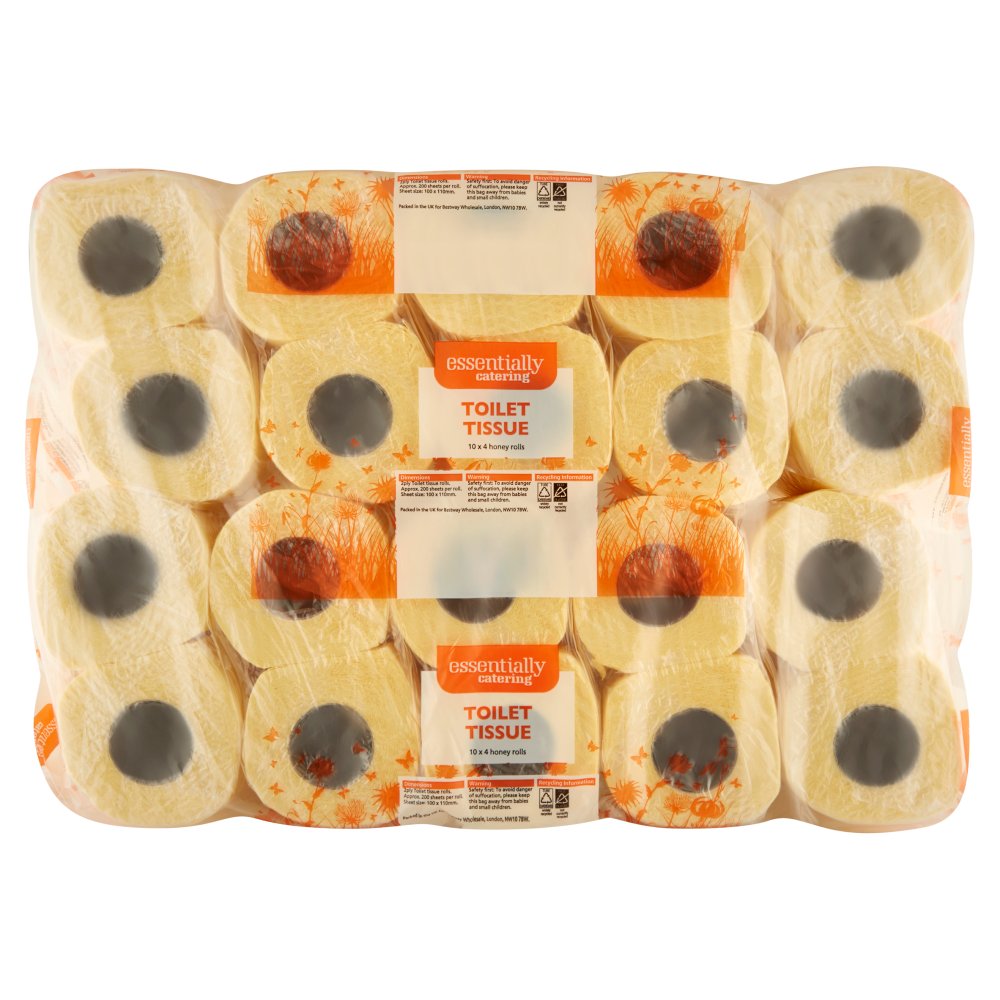 Essentially Catering Toilet Tissue 10 x 4 Honey Rolls 40s × 1