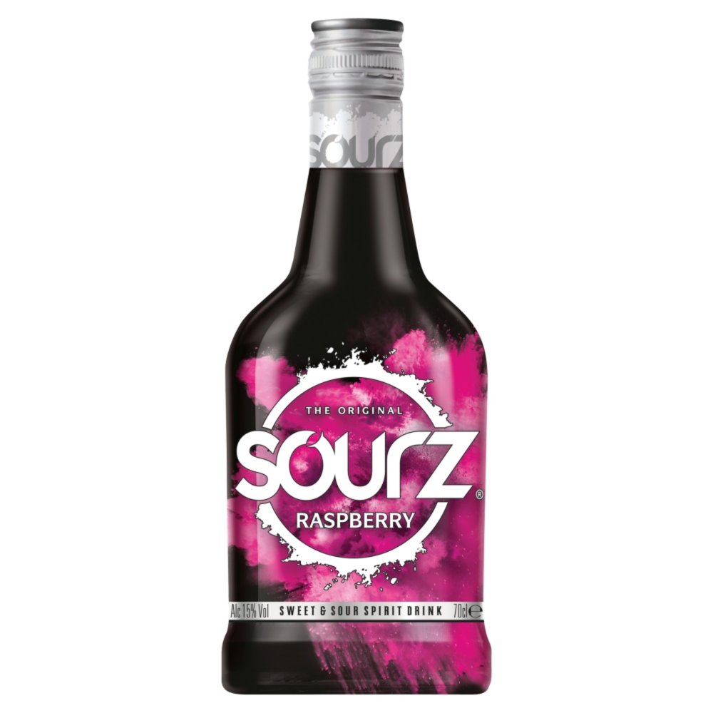 Sourz The Original Raspberry Sweet & Sour Liqueur 70cl 70Cl × 6