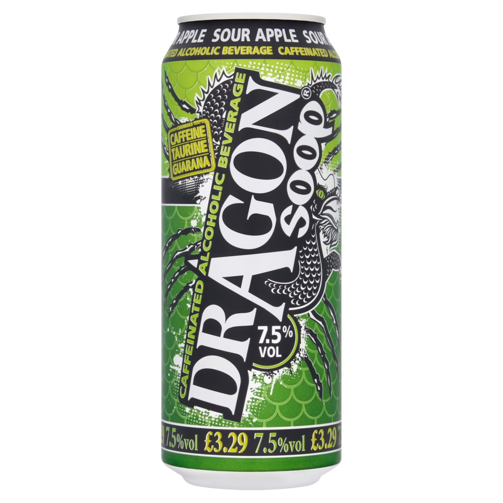Dragon Soop Caffeinated Alcoholic Beverage Sour Apple 500ml %500ml × 8 × 1