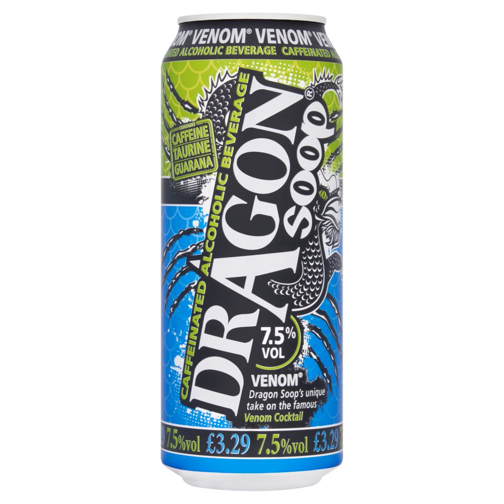 Dragon Soop Venom Caffeinated Alcohol Beverage 500ml 500ml × 8 × 1