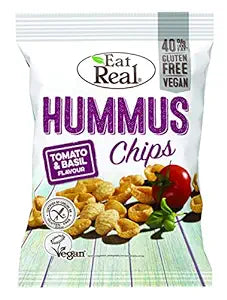 Eat Real Hummus Chips Tomato & Basil 10x90g