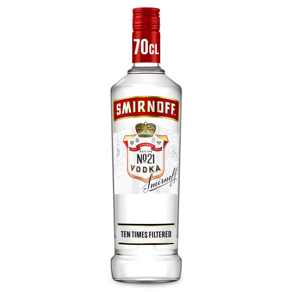 Smirnoff No. 21 Vodka Red Label 37.5% vol 70cl Bottle 70Cl × 6
