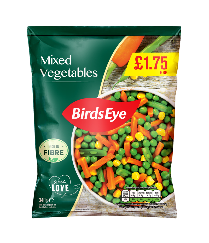PM £1.75 Birds Eye Mixed Vegetables 16x340g