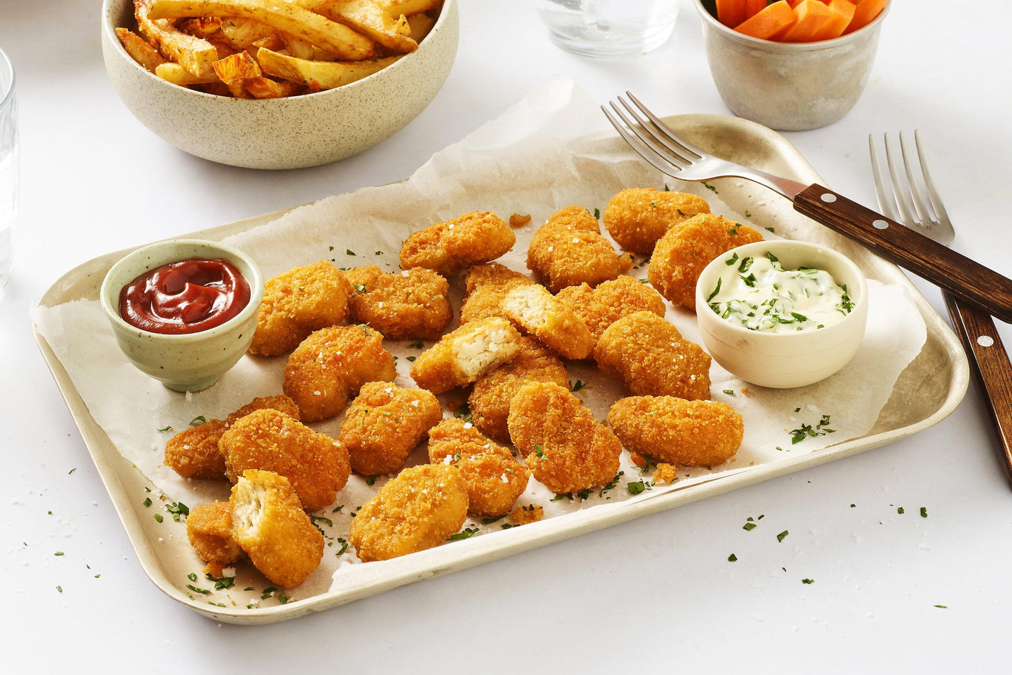 Meatless Farm Plant-Based Panko Chicken Strips 4 x 2.5kg Ready Meals Asetena Pa