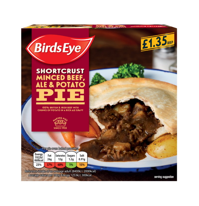 PM 1.35 Birds Eye Minced Beef & Ale Pie 10x155g