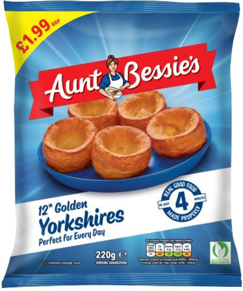 PM 1.99 Aunt Bessie's Yorkshire Puddings 12x220g