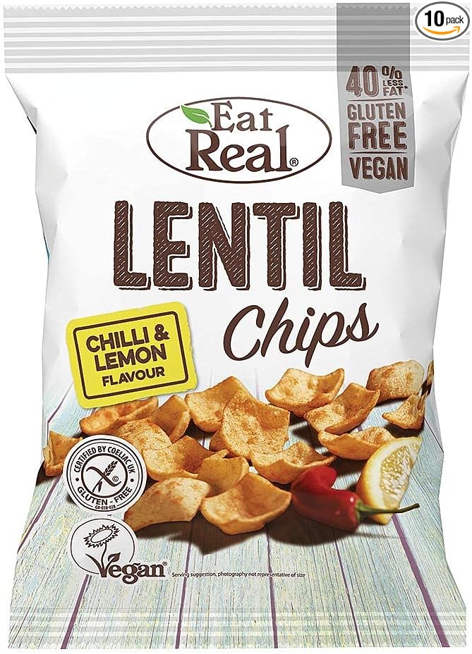 Eat Real Lentil Chips Chilli & Lemon 10x95g