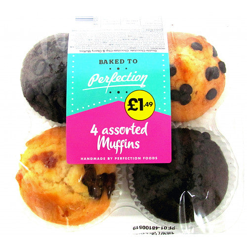 Assorted Muffins PM £1.49 4pk × 1