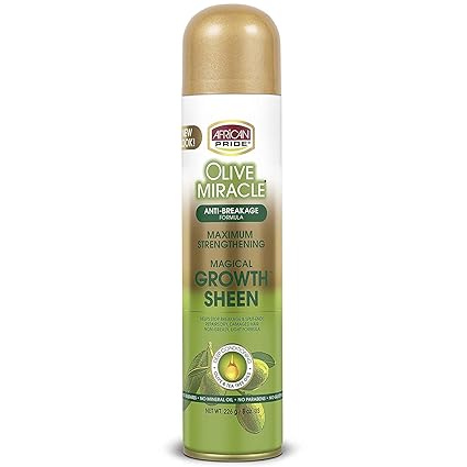 African Pride Olive Miracle Maximum Strengthening Growth Sheen Spray 8oz