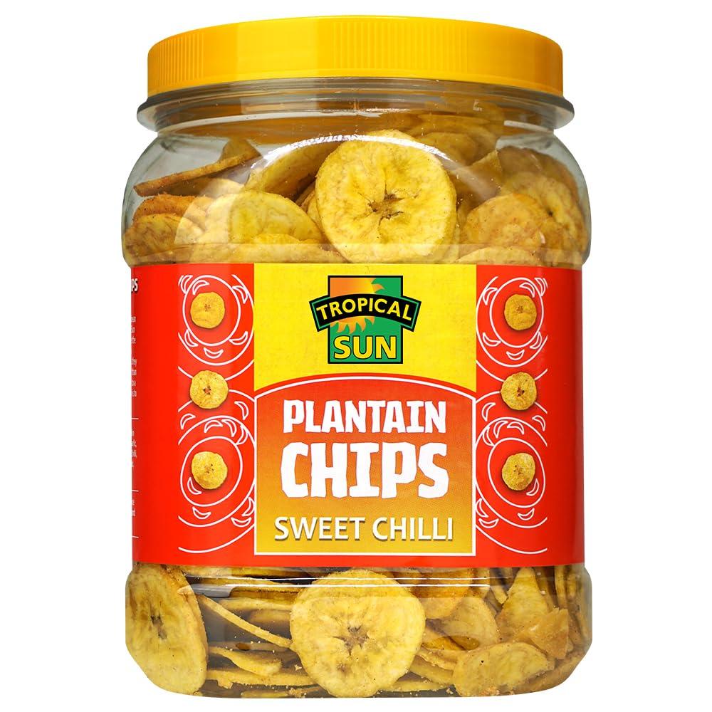 Tropical Sun Ripe Plantain Chips Chilli Jars 1x450g