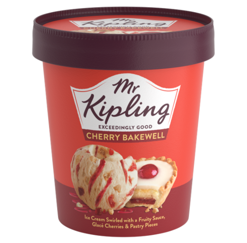 Mr Kipling Cherry Bakewell Ice Cream Tub 6x475ml