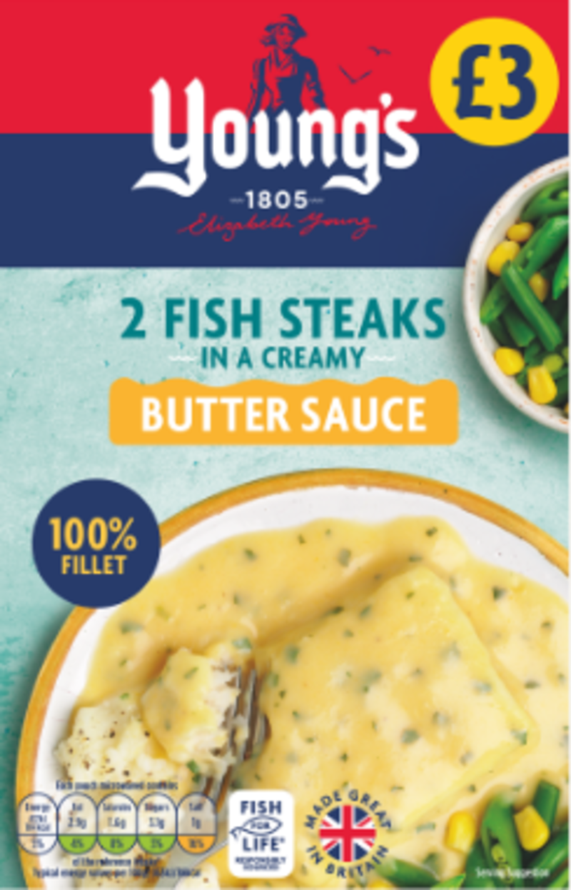 PM £3.00 Youngs Fish in Butter sauce 8x280g
