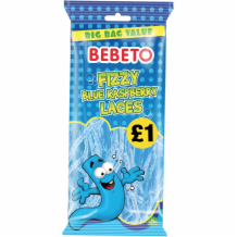 Bebeto Fizzy Blue Raspberry Laces 12x160g(4)
