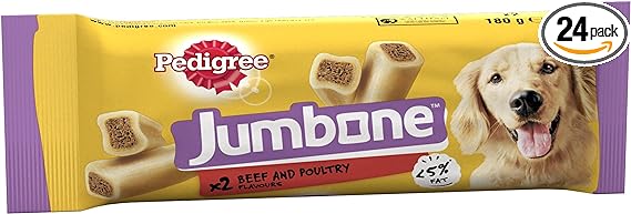 Pedigree Jumbone Medium Beef & Poultry Chews 12x180g