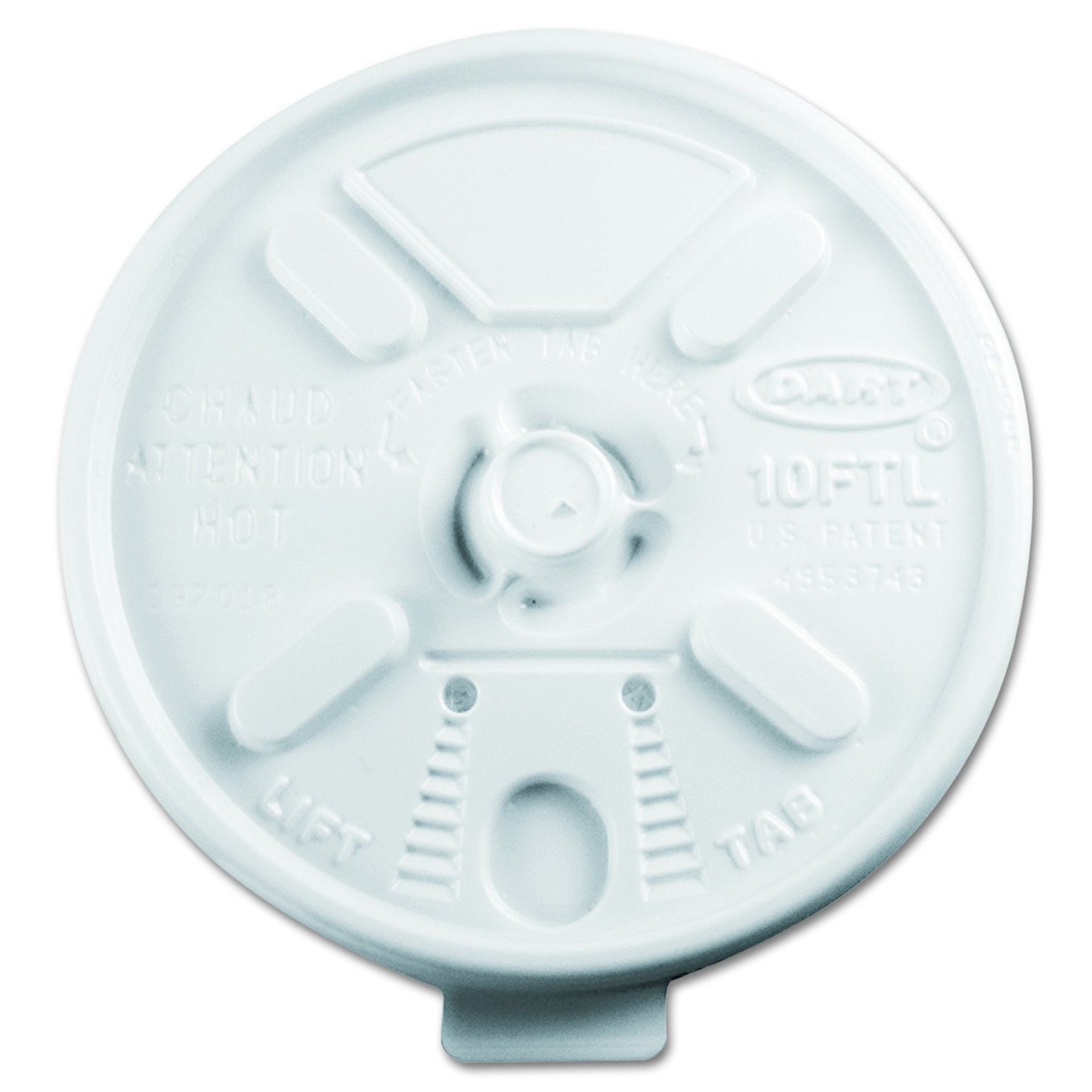 Dart Foam Cups Lid oz 1x100's