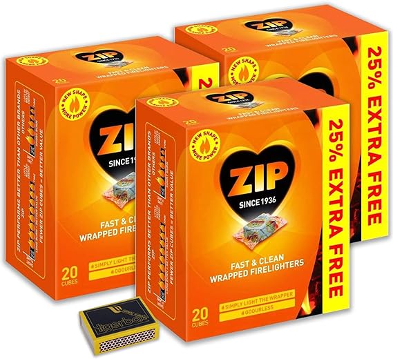 Zip Wrapped Firelighters + 1x18's