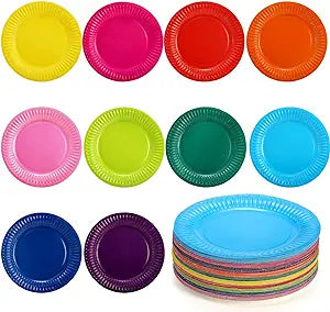 Colourful Paper Plates 1x9"