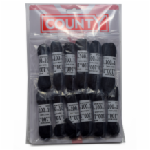 County Boot Laces Black 12xLD06