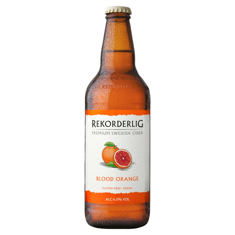 Rekorderlig Blood Orange Premium Fruit Cider 500ml Bottle 500ml × 15 × 1