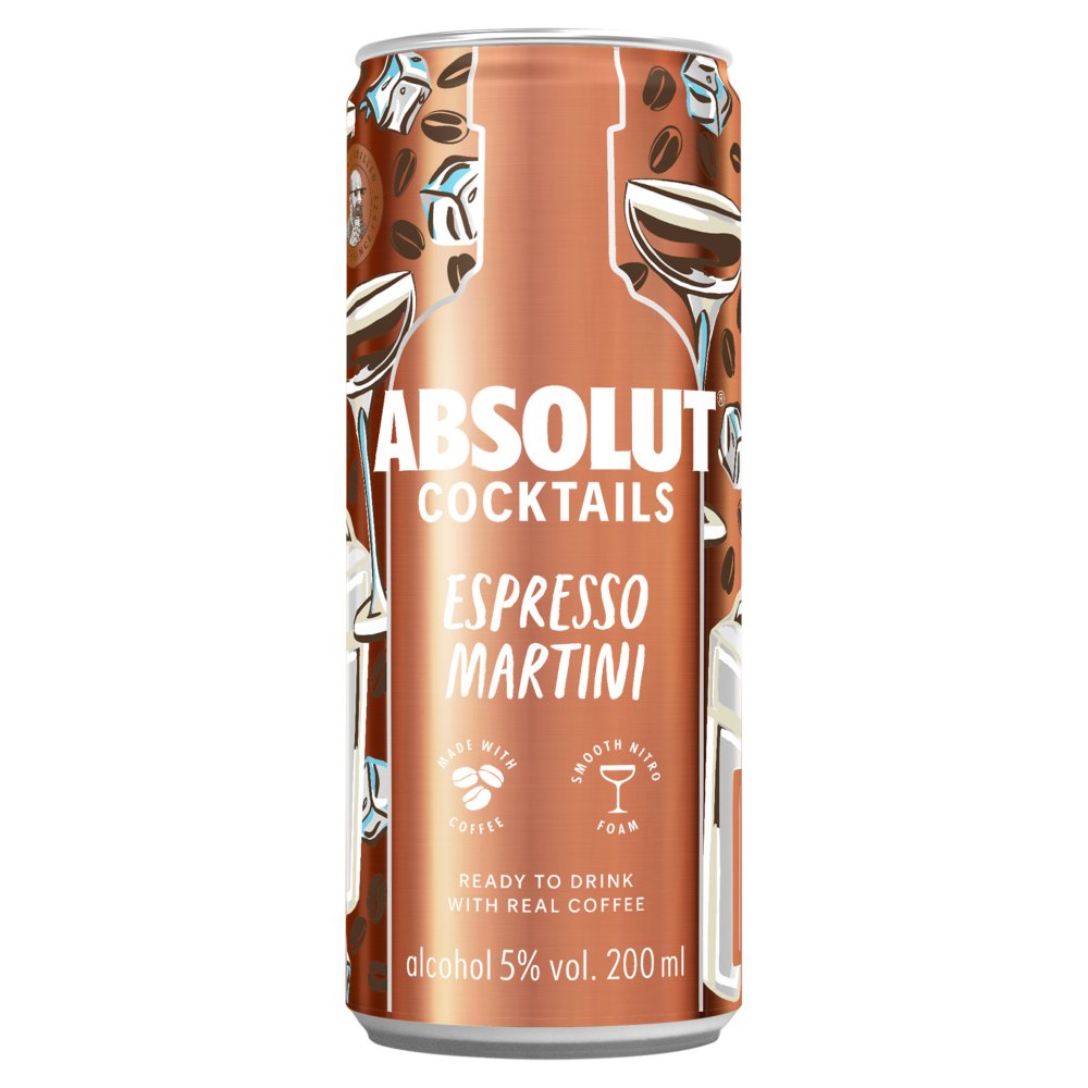 Absolut Cocktails Espresso Martini 200ml 20Cl × 12 × 1