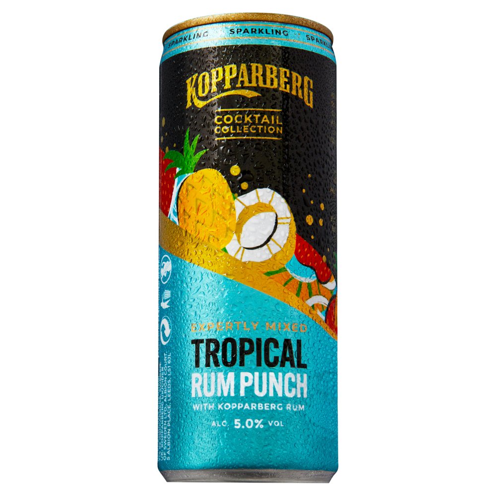 Kopparberg Cocktail Collection Sparkling Tropical Rum Punch 200ml 250ml × 12 × 1