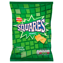 Walkers Squares Cheese & Onion 32x27.5g C
