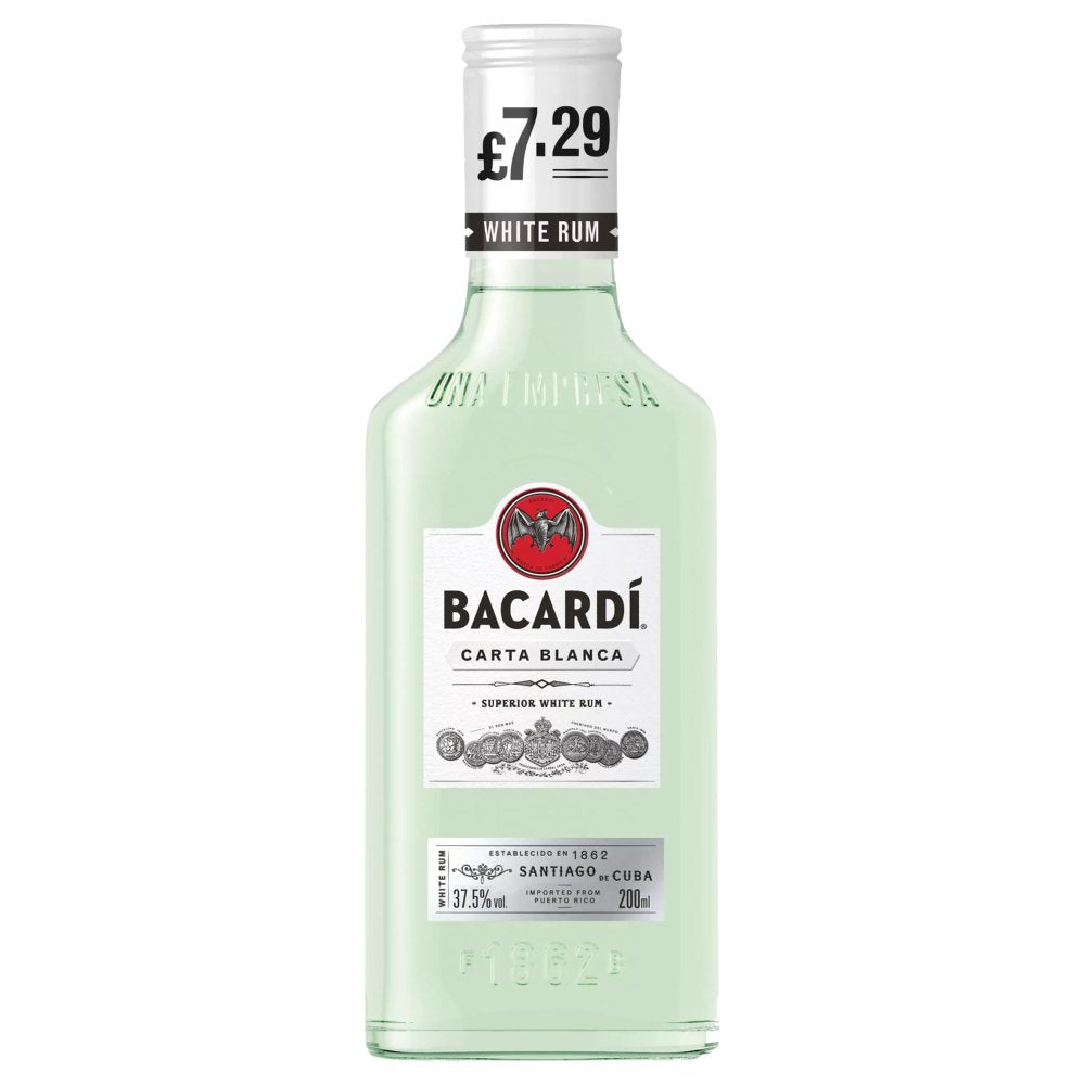 BACARDÍ Carta Blanca Superior White Rum, 20cl 20Cl × 12