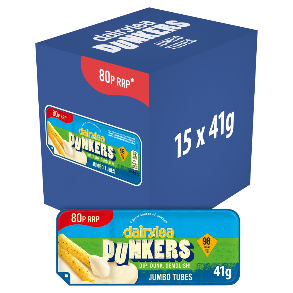 Dairylea Dunkers Jumbo Tubes Cheese Snack 80p PMP 41g 41g × 15 × 1