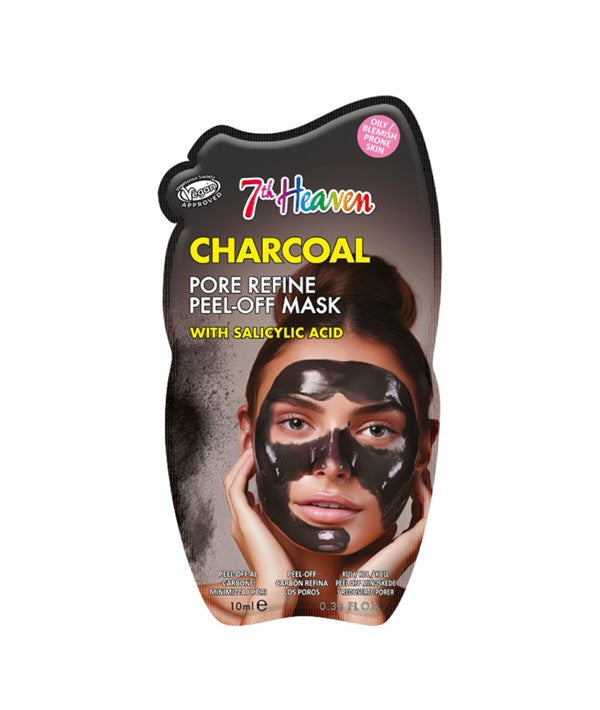 7TH HEAVEN CHARCOAL PORE REFINE PEEL OFF MASK 10 ml Skin Wash Asetena Pa