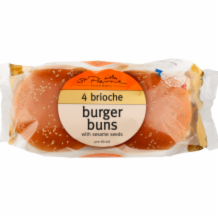 St Pierre Brioche Burger Buns Sesame Seeds 's 1x4's