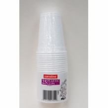 Caroline White Cups 25x20cl