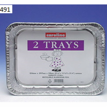Caroline Large Foil Tray 2x2's
