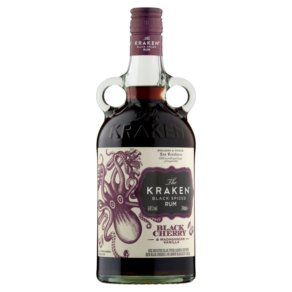 The Kraken Black Spiced Rum Black Cherry & Madagascan Vanilla 70cl 70Cl × 6