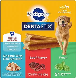 Pedigree Dentastix Dental Chews Large Dog Stick 14x154g