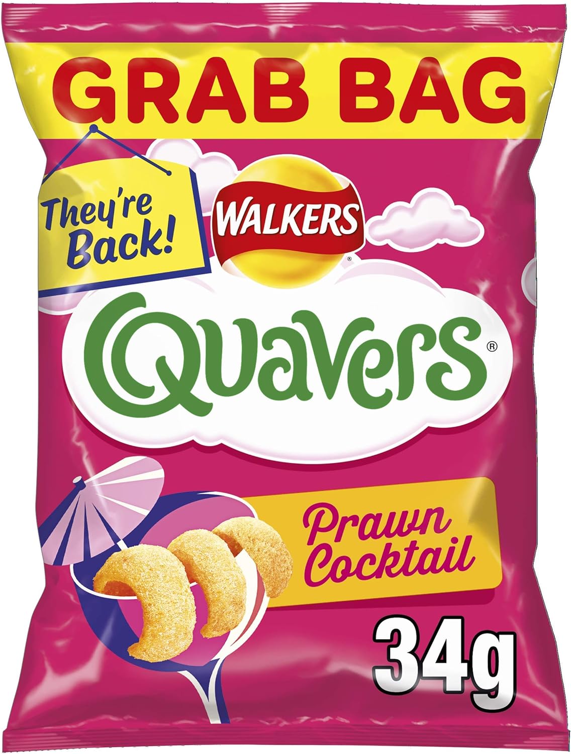 Quavers Prawn Ctail Grab Bag 30x34g C