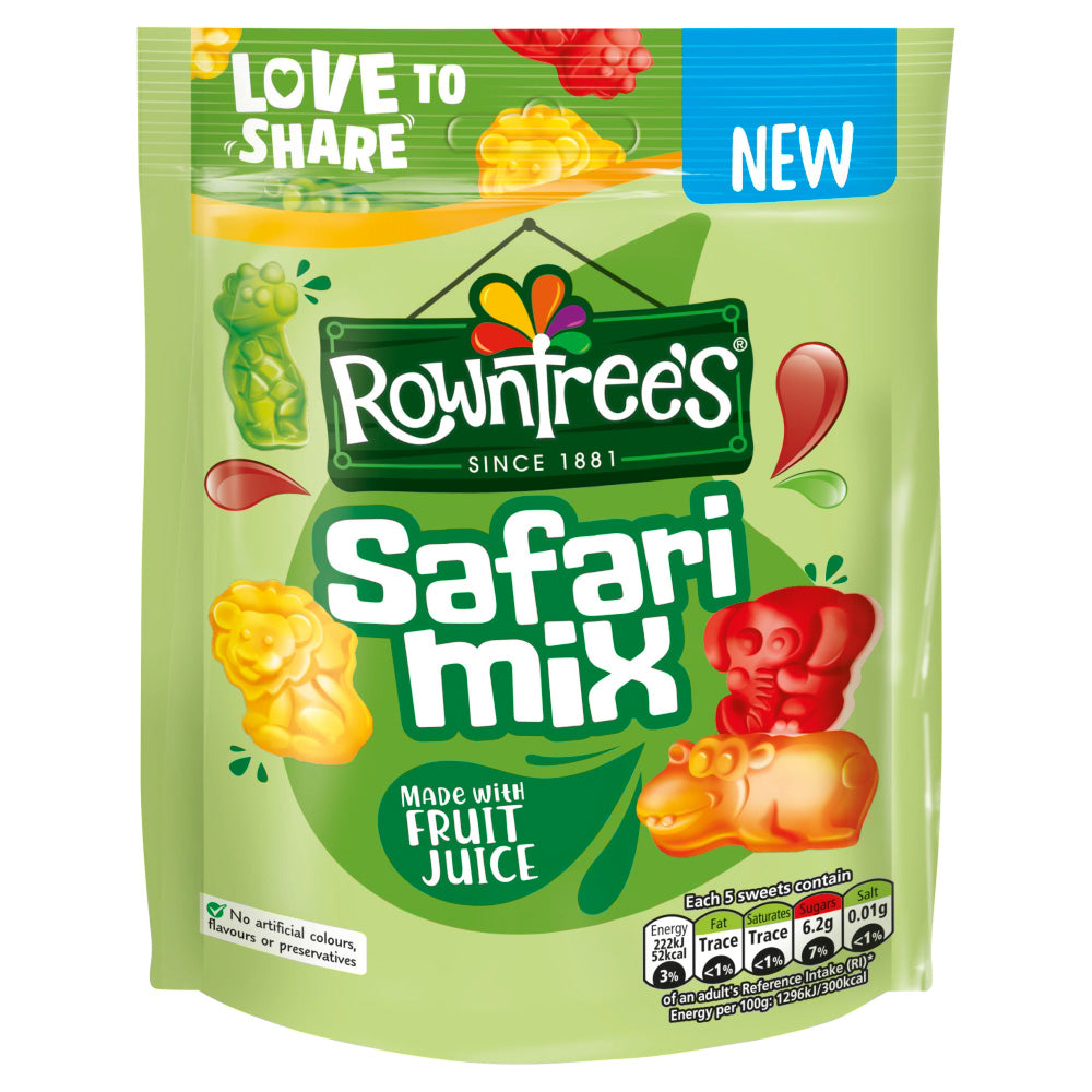 Rowntrees Safari Mix Pouch 10x115g