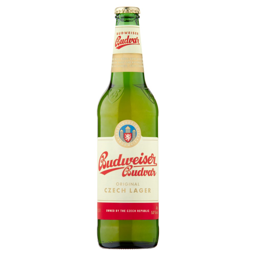 Budweiser Budvar Original Czech Lager 500ml 500ml × 20 × 1