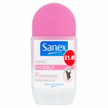 Sanex Roll On Deodorant Invisible Dry 6x50ml