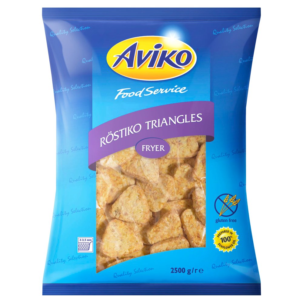 Aviko Food Service Röstiko Triangles 2500g 2.5Kg × 4