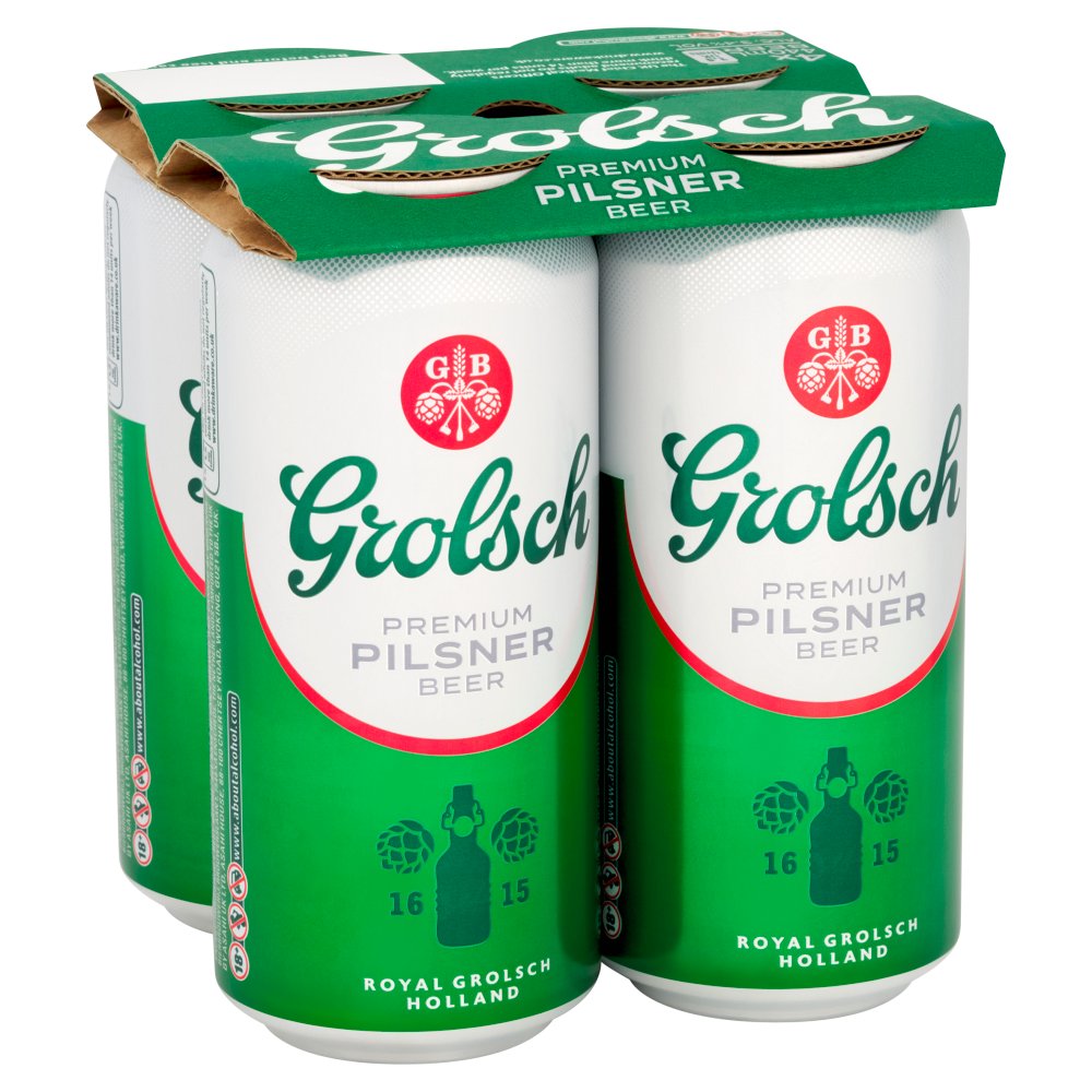Grolsch Premium Pilsner Beer 4 x 440ml 440ml × 6 × 1