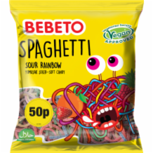 Bebeto Rainbow Spaghetti 20x70g(4)