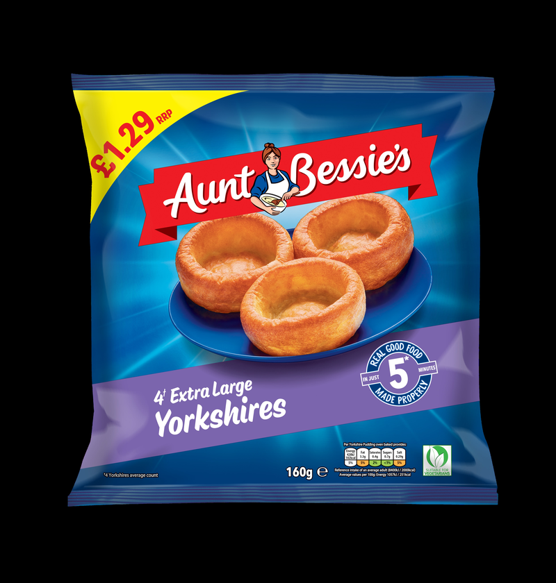 PM £1.29 Aunt Bessie's 4 XL Yorkshire Puddings 10x160g