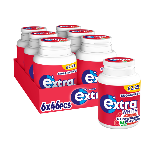 Extra Strawberry Gum Bottle 6x46pc