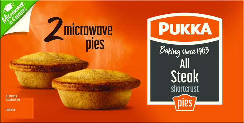 Pukka Microwave Steak Pie 2's 8x2x170g