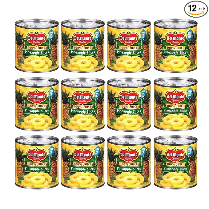 Del Monte Sliced Pineapple In Juice 12x220g