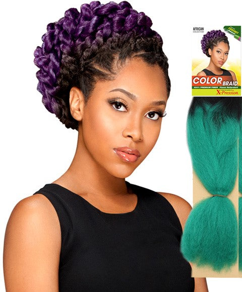 AFRICAN COLLECTION SYN COLOUR BRAID Color T1B/BG Hair for Braid Extensions Asetena Pa