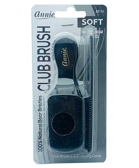 SOFT MINI CLUB BRUSH 2114 Mini Color Black Hair Brushes and Combs Asetena Pa