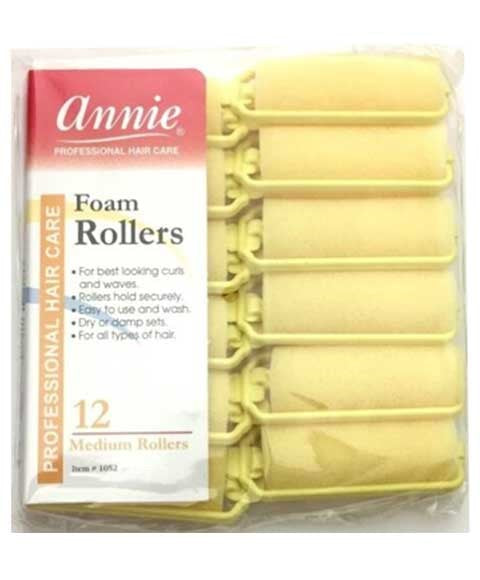 ANNIE FOAM ROLLERS YELLOW Medium Kids Hair Accessories Asetena Pa