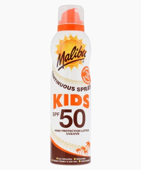 MALIBU KIDS CONTINUOUS LOTION SPRAY SPF50 175 ml Skin Treatments Asetena Pa